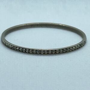 Costume Jewelry Single Row of Silver Faux Diamond Bracelet Pretend Play Dress Up